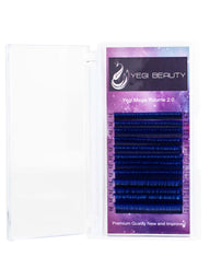 Mega Volume Easy Fanning Colorful Lashes Blue .07 D curl