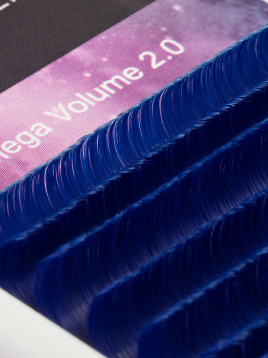 Mega Volume Easy Fanning Colorful Lashes Blue .07 D curl detail