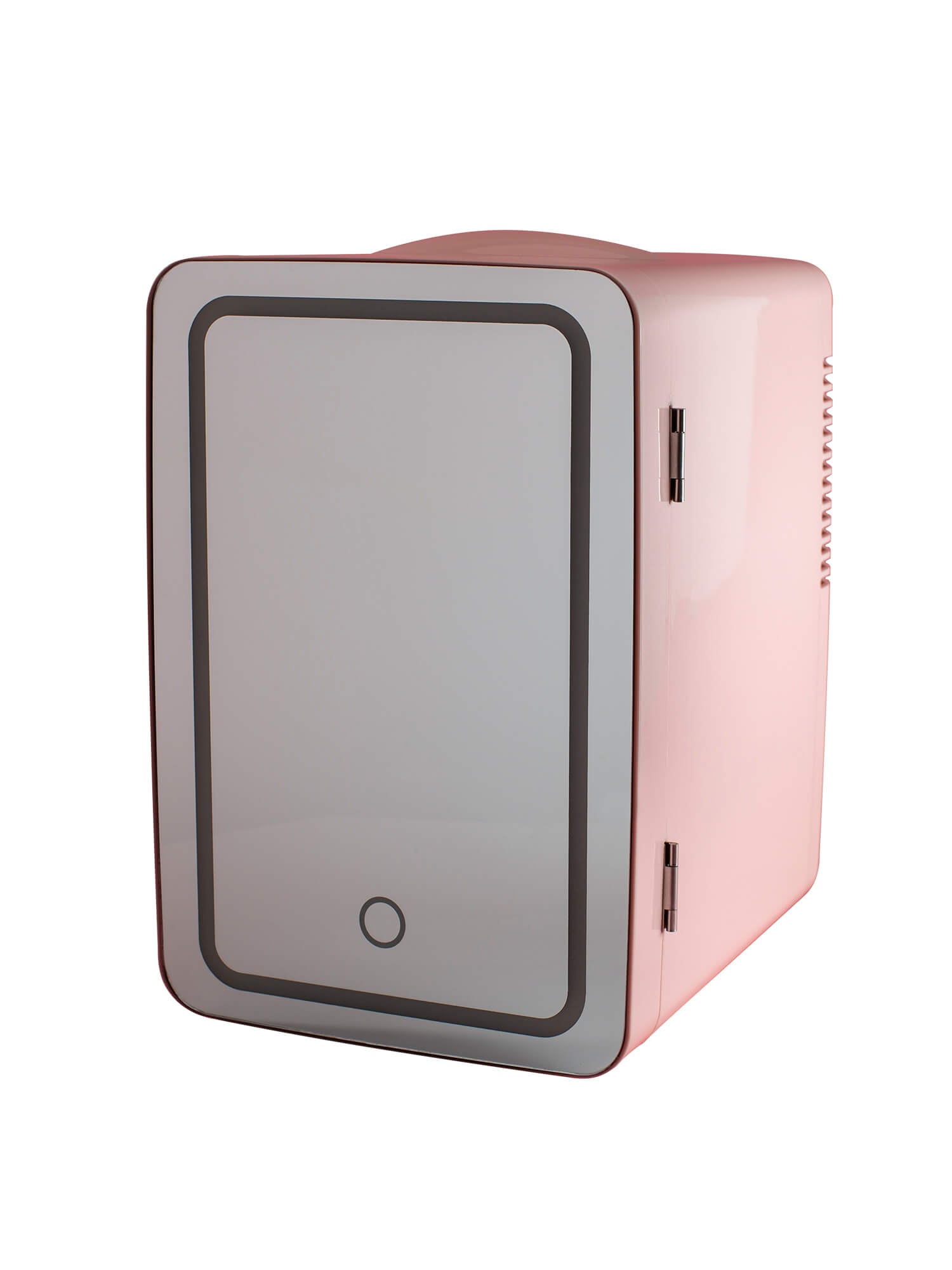 Mini Fridge - Hot or Cold - LED Lighted with Mirror Door - Pink