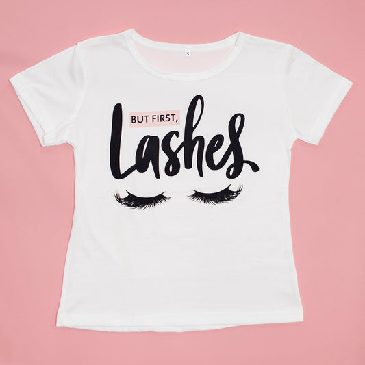 But First Lashes Quote Lash Tech Eyelash T-Shirt