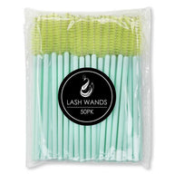Green Eyelash Wands Brushes 50 pack from Yegi Beauty