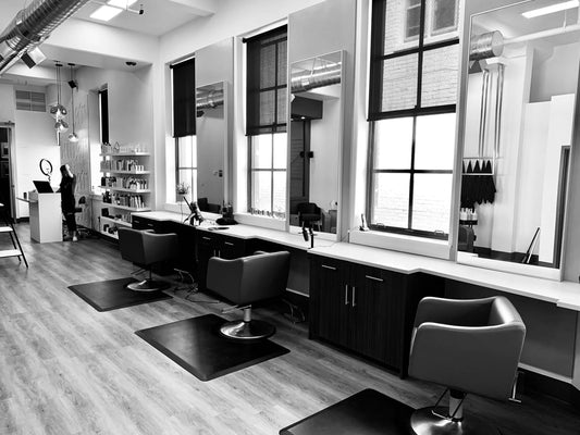 greyscale modern salon