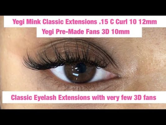 Eyelash Extensions Tutorial Classic With Very Few 3D Fans (Video)