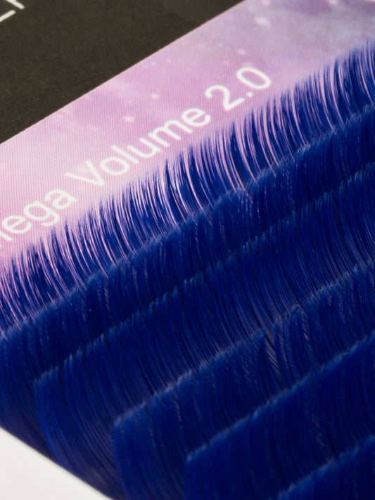Mega Volume Easy Fanning Colorful Lashes Blue .07 C curl detail