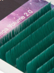 Mega Volume Easy Fanning Colorful Lashes Green 0.07 B curl detail