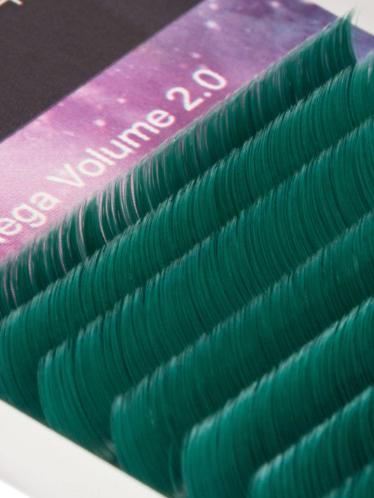 Mega Volume 2.0 Easy Fanning Colorful Lashes | Green 0.07