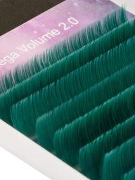 Mega Volume Easy Fanning Colorful Lashes Green 0.07 C curl detail