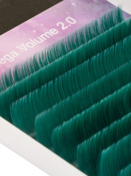 Mega Volume Easy Fanning Colorful Lashes Green 0.07 C curl detail