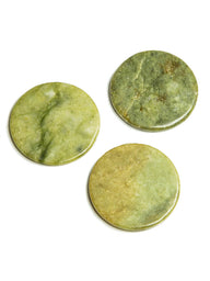 Three Jade Stone pieces to show texture and color. Stones made for eyelash extension adhesives. Perfect for eyelash extension artists