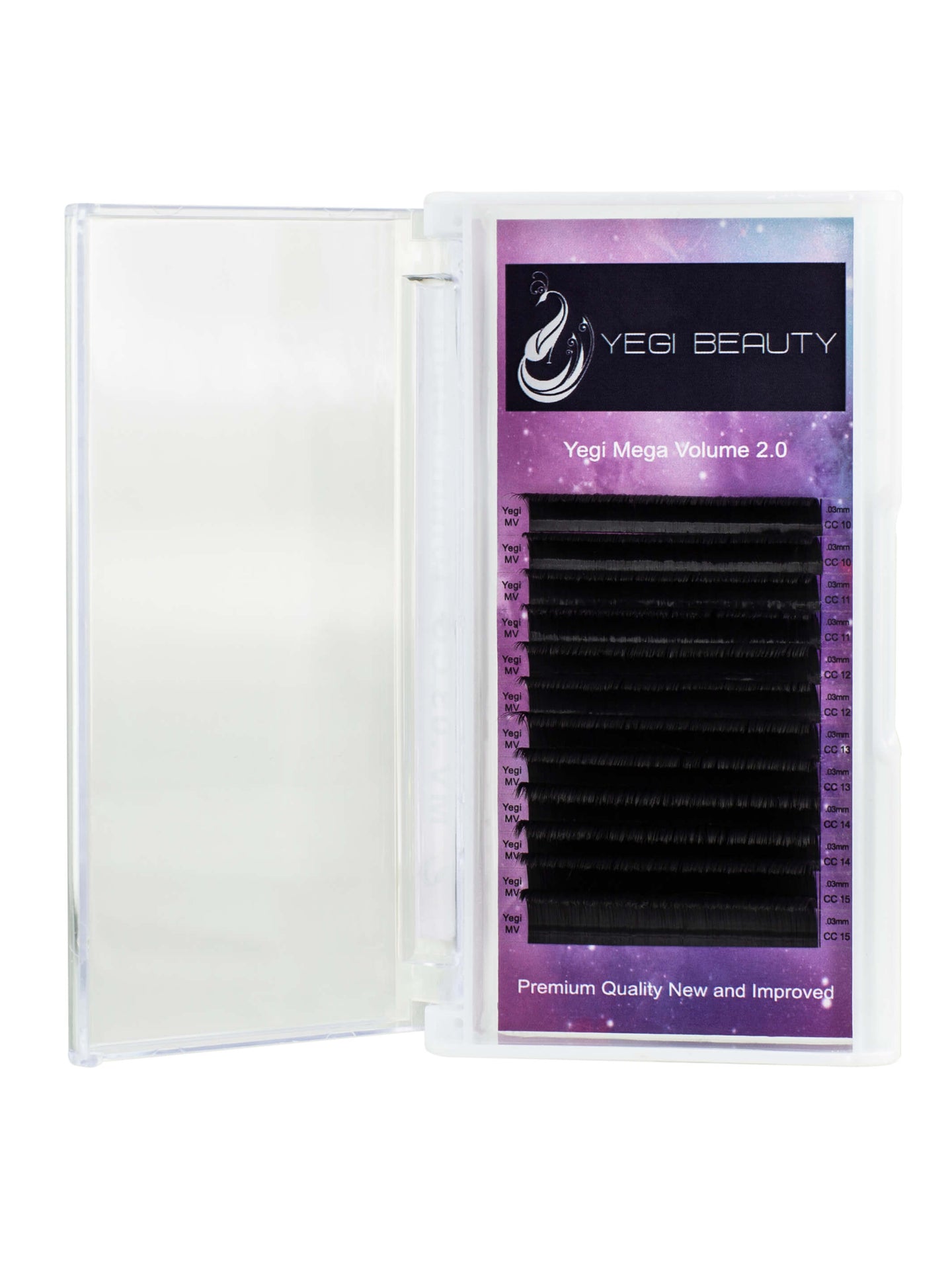 Mega Volume 2.0 Lashes 0.03 CC curl 10mm - 15mm tray