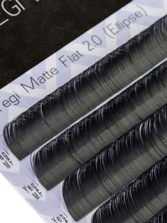 Matte Flat Ellipse 0.12 D curl lashes