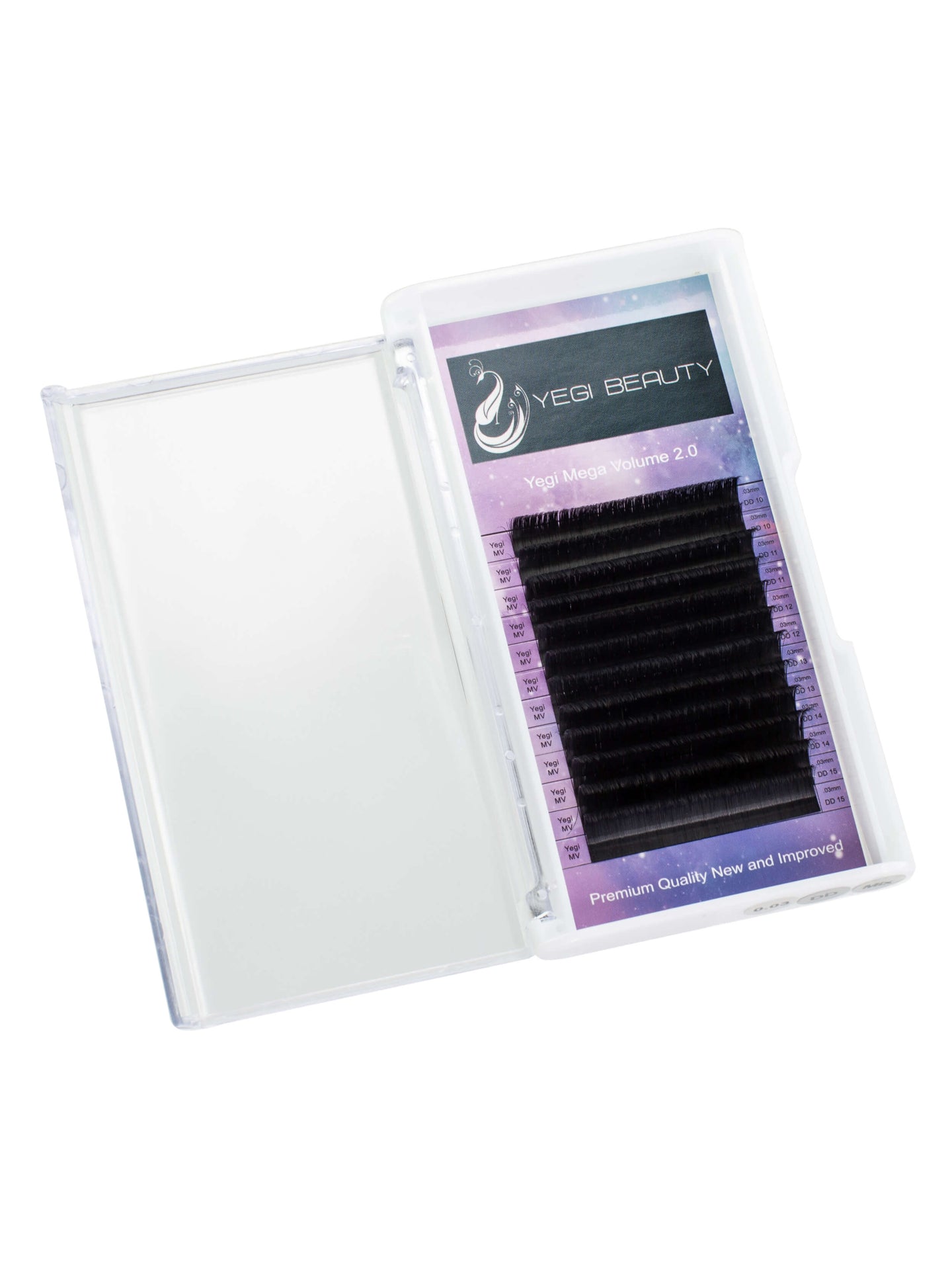 Mega Volume Eyelash Extensions .03 DD curl 10mm - 15mm tray