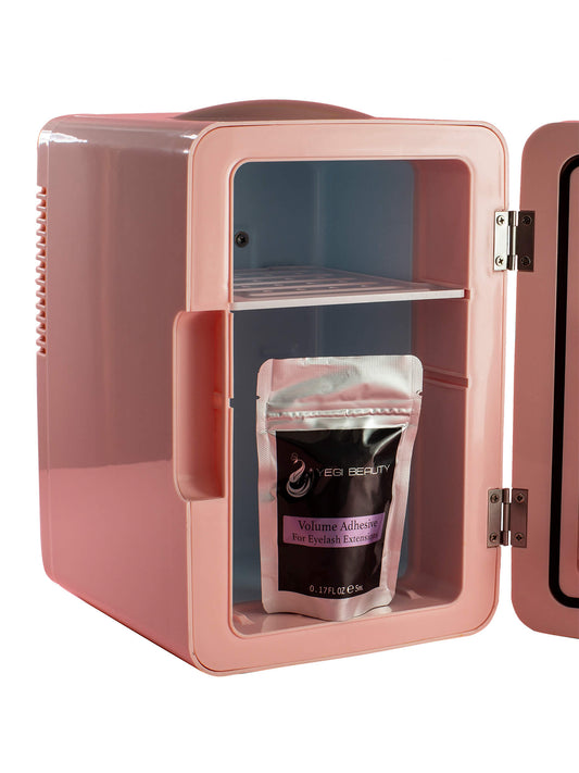 Mini Fridge - Hot or Cold - LED Lighted with Mirror Door - Pink – Yegi  Beauty