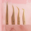 Yegi Beauty Eyelash Extension A line Pro Tweezer Set in display case