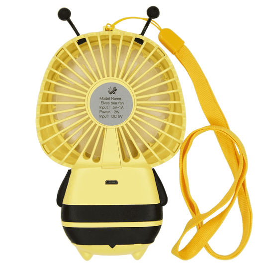 Yellow bee eyelash extension fan backview
