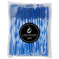 Blue Eyelash Wands Brushes 50 pack from Yegi Beauty
