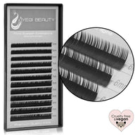 Bottom eyelash extensions mixed tray 6mm - 9mm in J curl