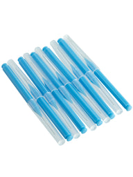 Pack of ten blue micro brushes for eyelash extension care