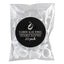 Transparent clear bag package with black circle label. White text reads "Flower Glue Rings Double Slotted 20 Pack"