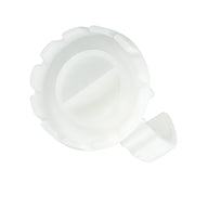 White Flower Style Glue Ring. Closeup shows divider and petal like edges