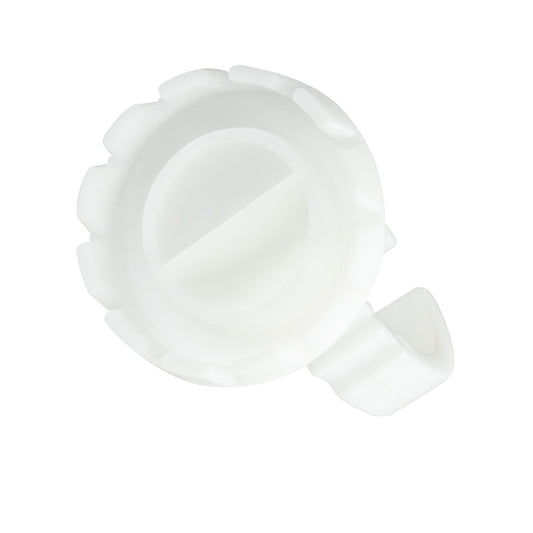 White Flower Style Glue Ring. Closeup shows divider and petal like edges