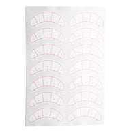 Full sheet of eyelash mapping stickers. 