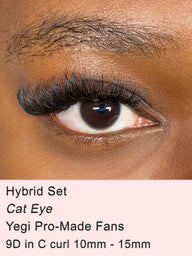 9D Pro-Made Lash Fans  Eyelash Extension Lash Mapping on Model Cat Eye