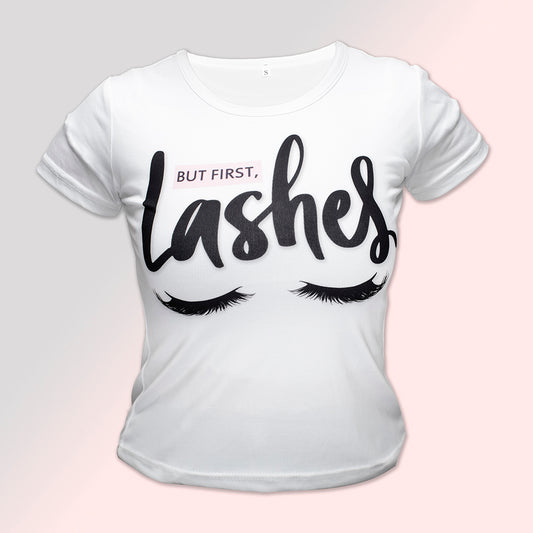 But First Lashes Quote Lash Tech Eyelash T-Shirt