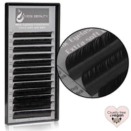 Matte Mink Lashes 0.15 mix tray detail 10mm - 15mm