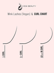Mink Lashes L Curl 0.12 curl comparison chart L curl L+ curl and LD curl