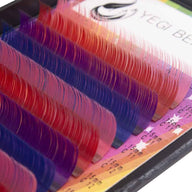 Colorful Eyelash Extensions C curl Colorful rainbow strips 