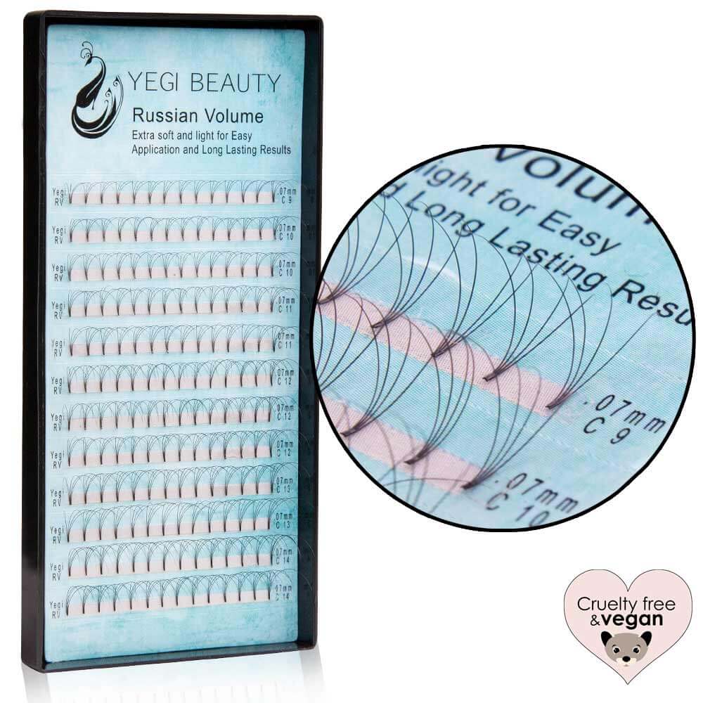 Pre-Made 4D Eyelash Extensions Russian Volume mix tray