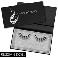 Russian Doll Eyelash Strips in Yegi Beauty package. 