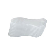 Stack of Y combs for eyelash lifts and perms. Side view