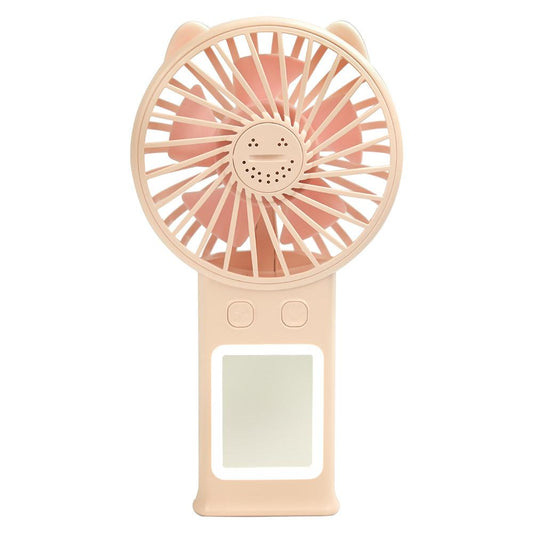 Single pink lash fan with mirror 